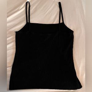 Black Ribbed Tank Top